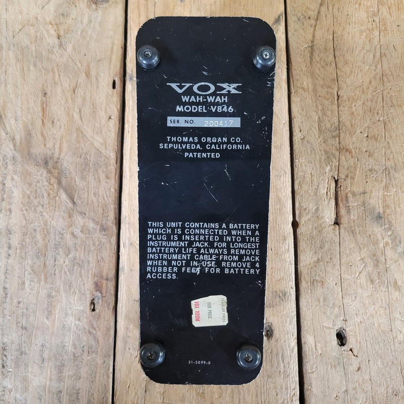 Vox Wah - Wah V - 846 Thomas Organ USA Made Vintage 1970s - Mahar's Vintage Guitars