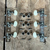 Waverly Flat Head 3+3 Plate Tuners Flat Head Square End 3x3 Bushings and Screws 1940s - Mahar's Vintage Guitars