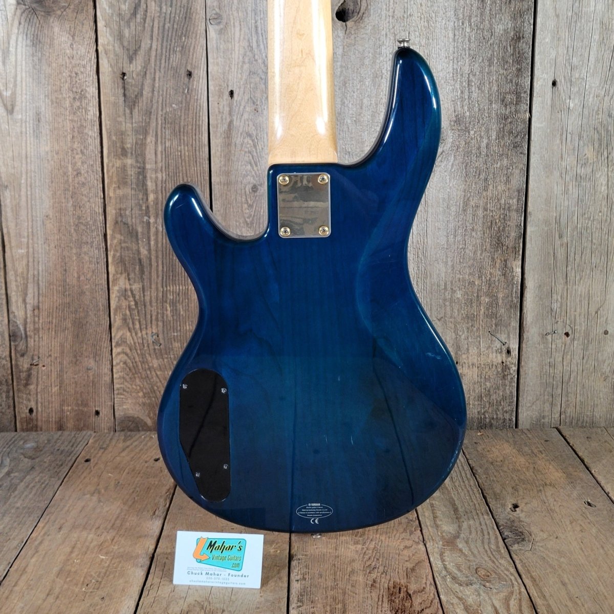 Yamaha 1998 BB G5 Bass Transparent Blue Flamed Top Very Good - Mahar's Vintage Guitars