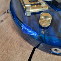 Yamaha 1998 BB G5 Bass Transparent Blue Flamed Top Very Good - Mahar's Vintage Guitars