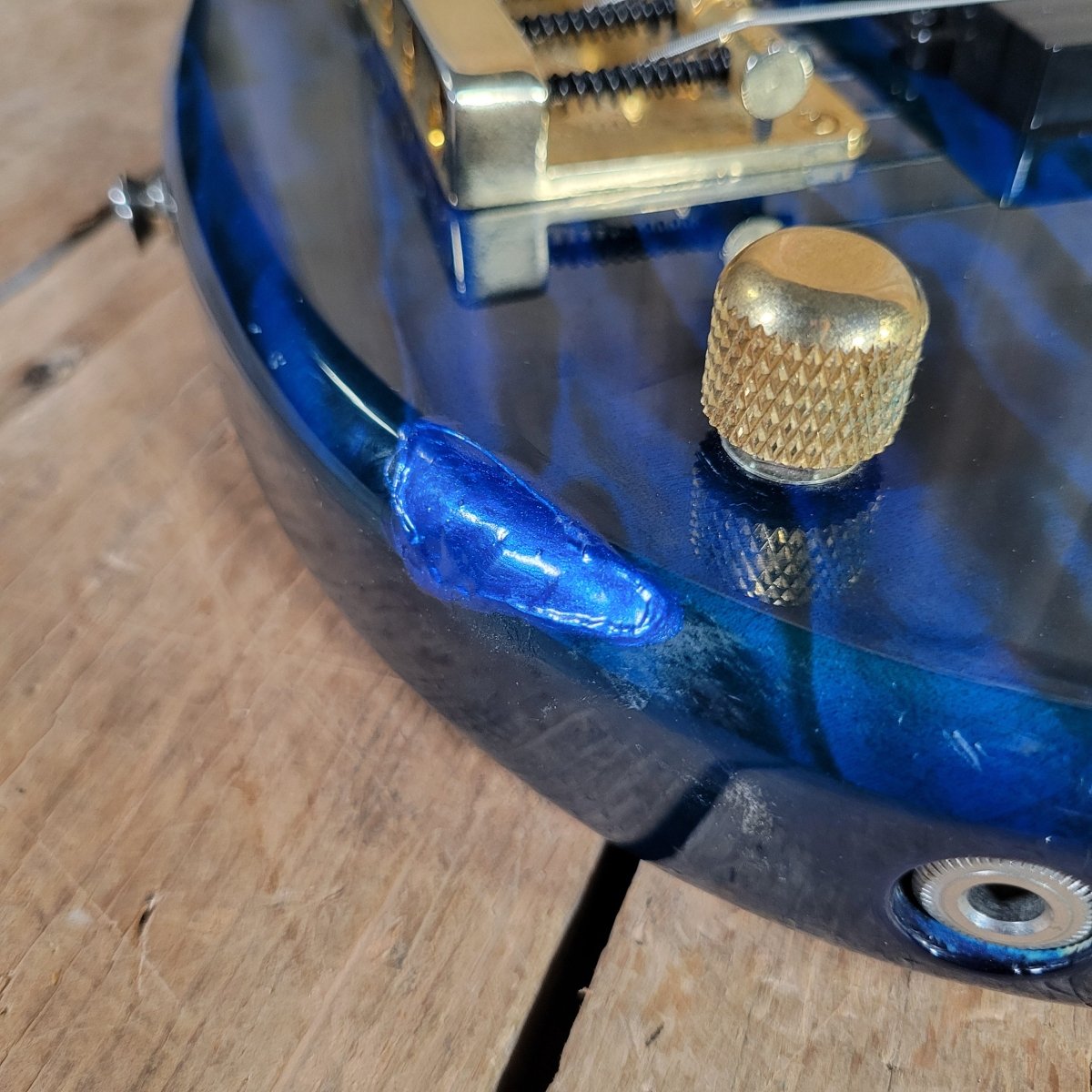 Yamaha 1998 BB G5 Bass Transparent Blue Flamed Top Very Good - Mahar's Vintage Guitars