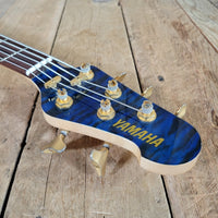 Yamaha 1998 BB G5 Bass Transparent Blue Flamed Top Very Good - Mahar's Vintage Guitars