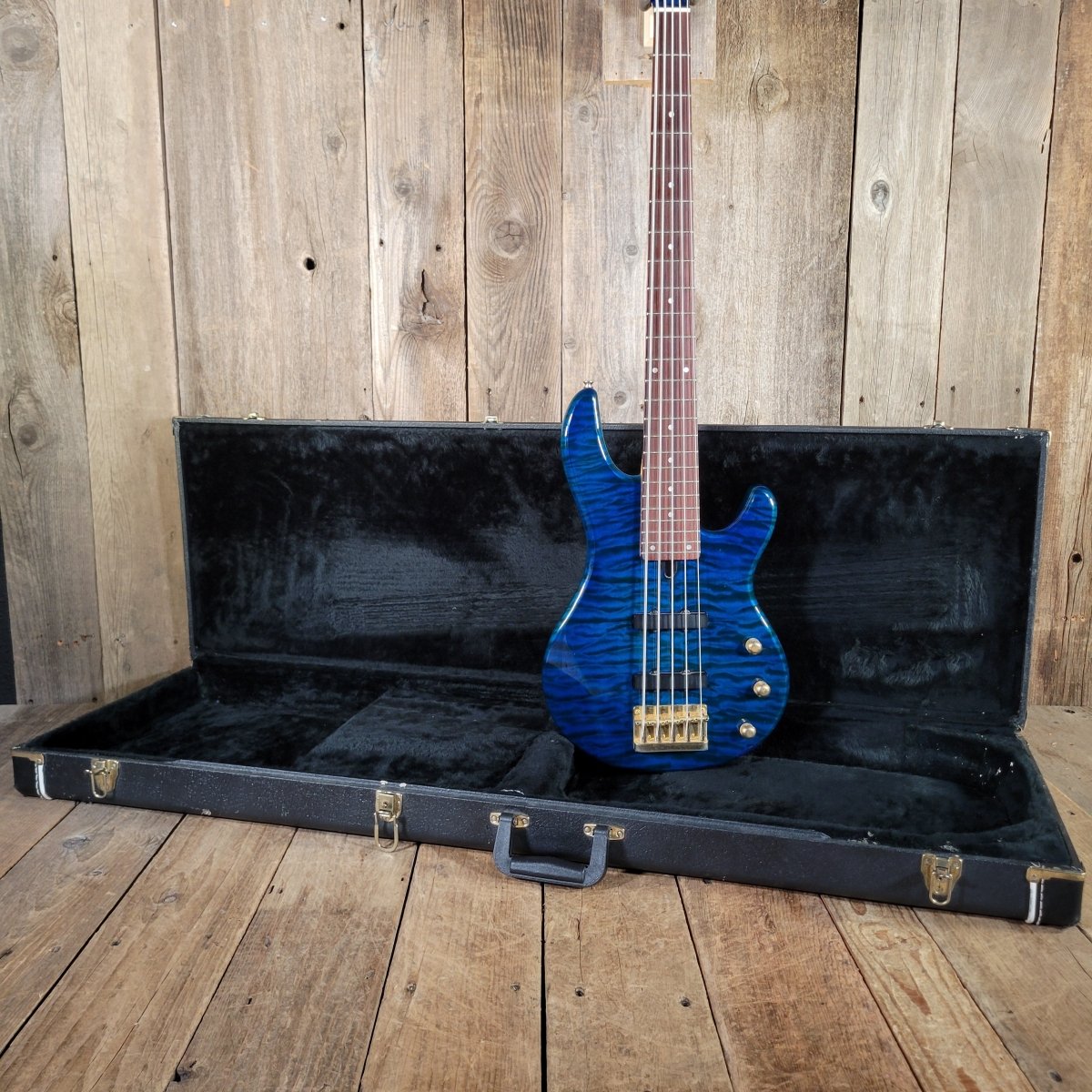 Yamaha 1998 BB G5 Bass Transparent Blue Flamed Top Very Good - Mahar's Vintage Guitars