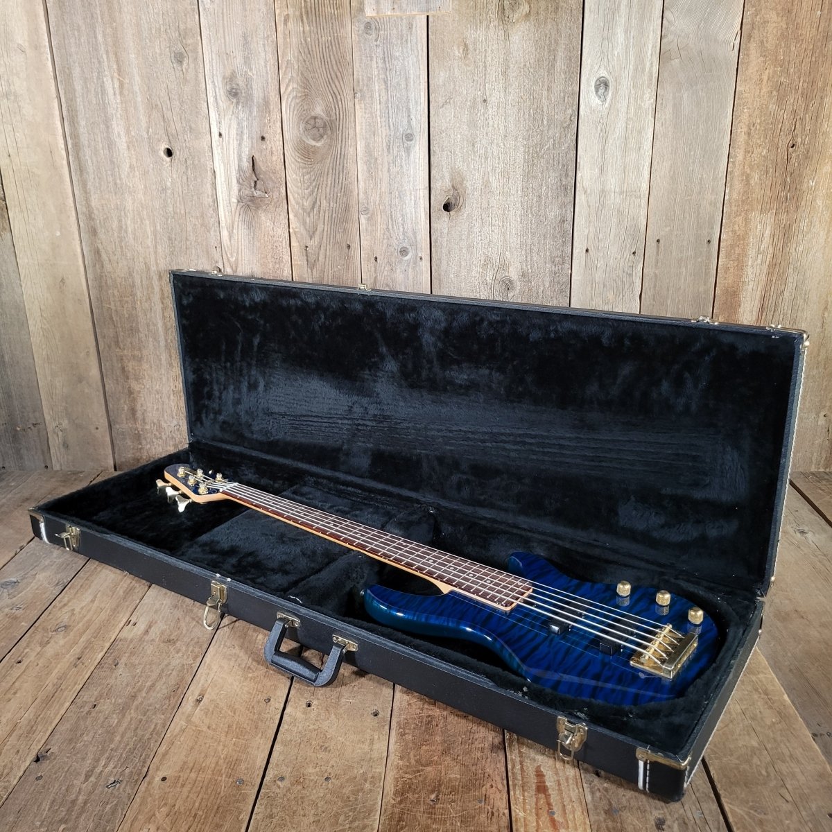 Yamaha 1998 BB G5 Bass Transparent Blue Flamed Top Very Good - Mahar's Vintage Guitars