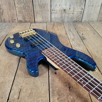 Yamaha 1998 BB G5 Bass Transparent Blue Flamed Top Very Good - Mahar's Vintage Guitars
