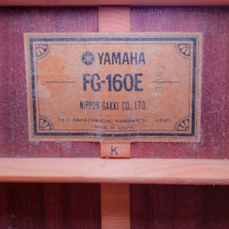 Yamaha FG - 160E Acoustic - Electric Guitar 1973 – Vintage MIJ Dreadnought, Built - In Pickup - Mahar's Vintage Guitars