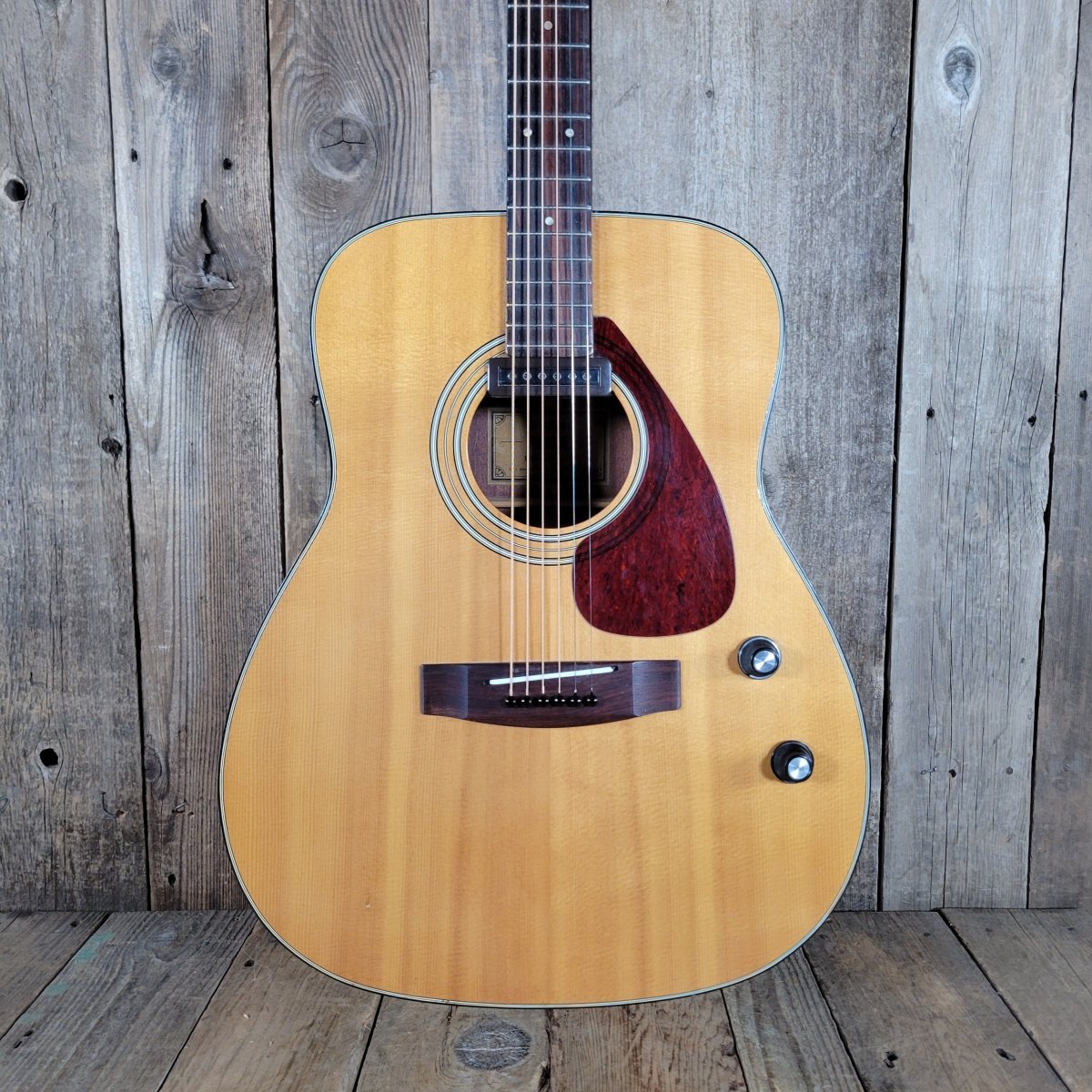 Yamaha FG - 160E Acoustic - Electric Guitar 1973 – Vintage MIJ Dreadnought, Built - In Pickup - Mahar's Vintage Guitars