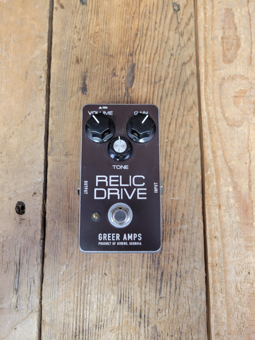 SOLD - Greer Amps Relic Drive Guitar Overdrive Pedal 2081 Tube Screamer voiced