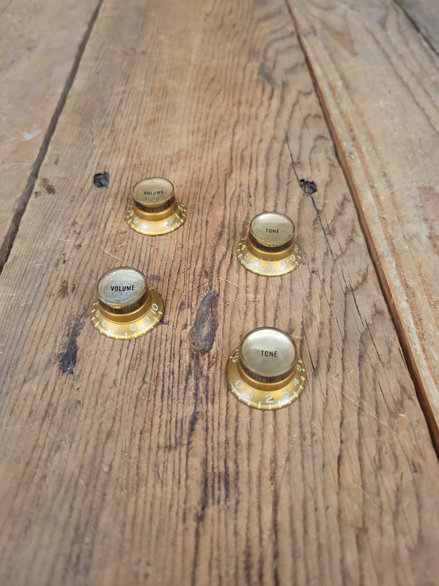 SOLD - Gibson Gold Reflector Knobs 1962-1970s SG ES