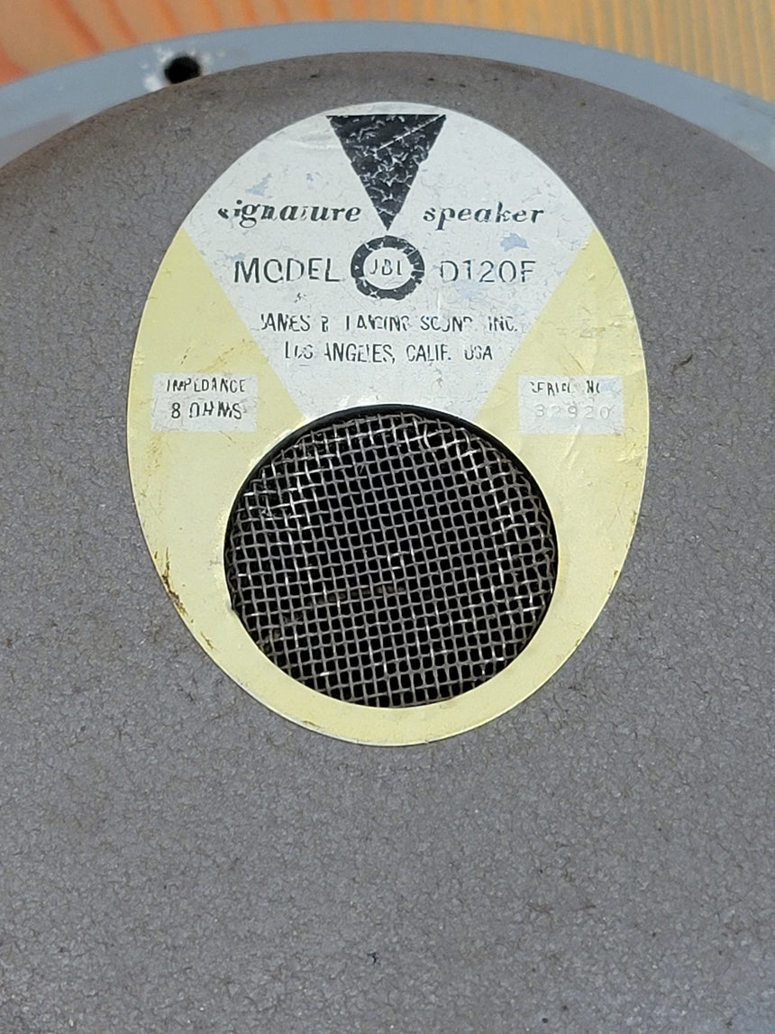 SOLD - JBL D120F 12" Speaker 8ohm Old  Recone 1960s