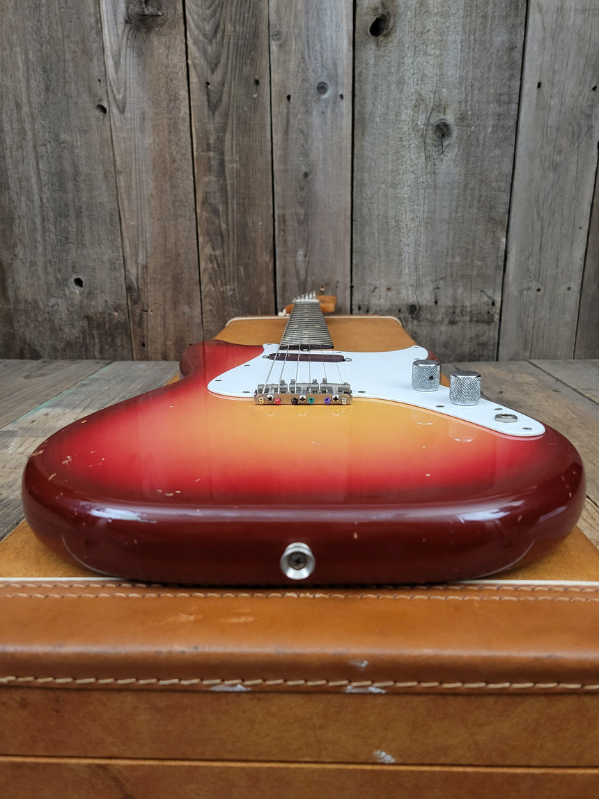 SOLD - Fender Musicmaster 1962 Maroon Burst Slab Board Pre CBS