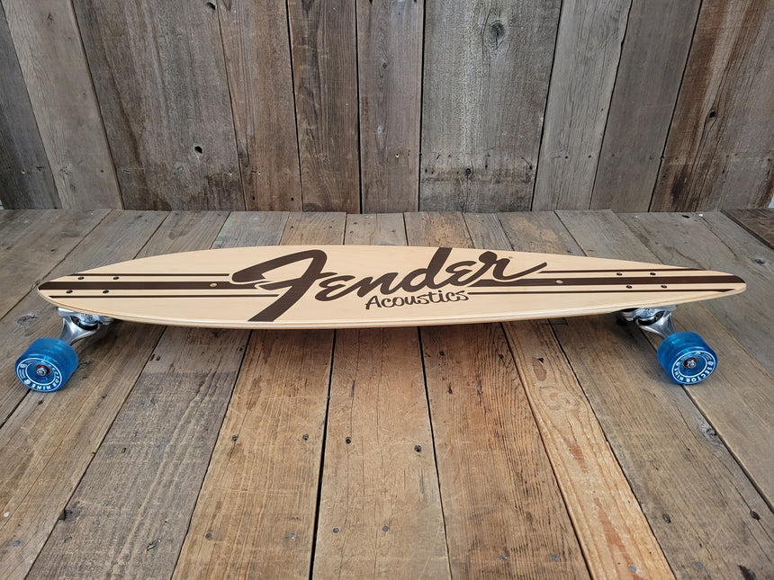 SOLD - Fender Logo Longboard Skateboard Limited Edition with Trucks and Wheels