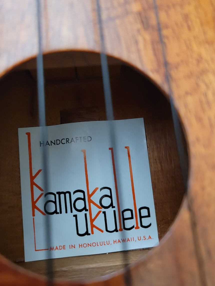 SOLD - Kamaka HF-1 Soprano Ukulele Solid Koa 1990s white label