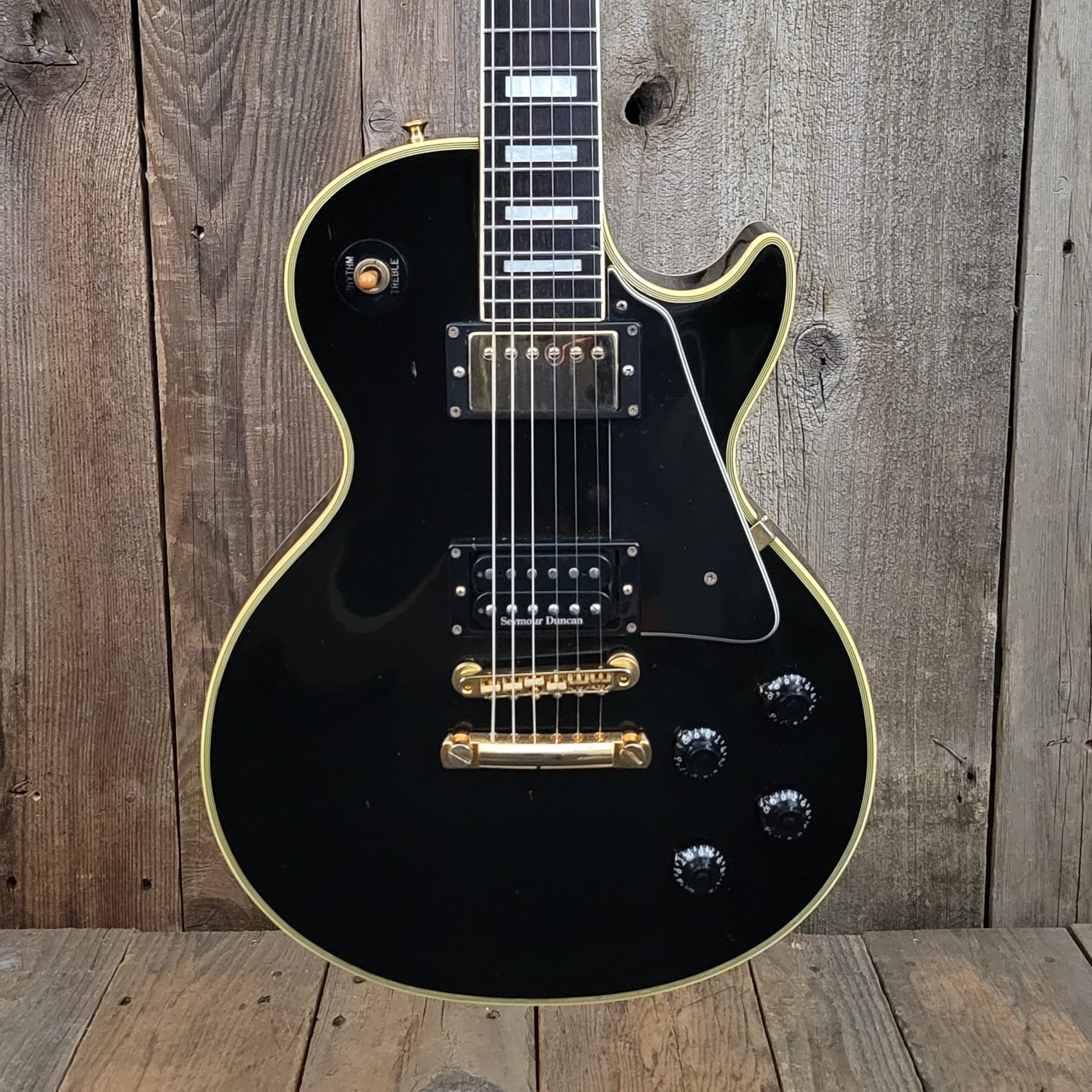 ギター Burny LesPaul Custom RLC-80S masao SOLD - Burny RLC 60 Les Paul Custom Black Beauty Split