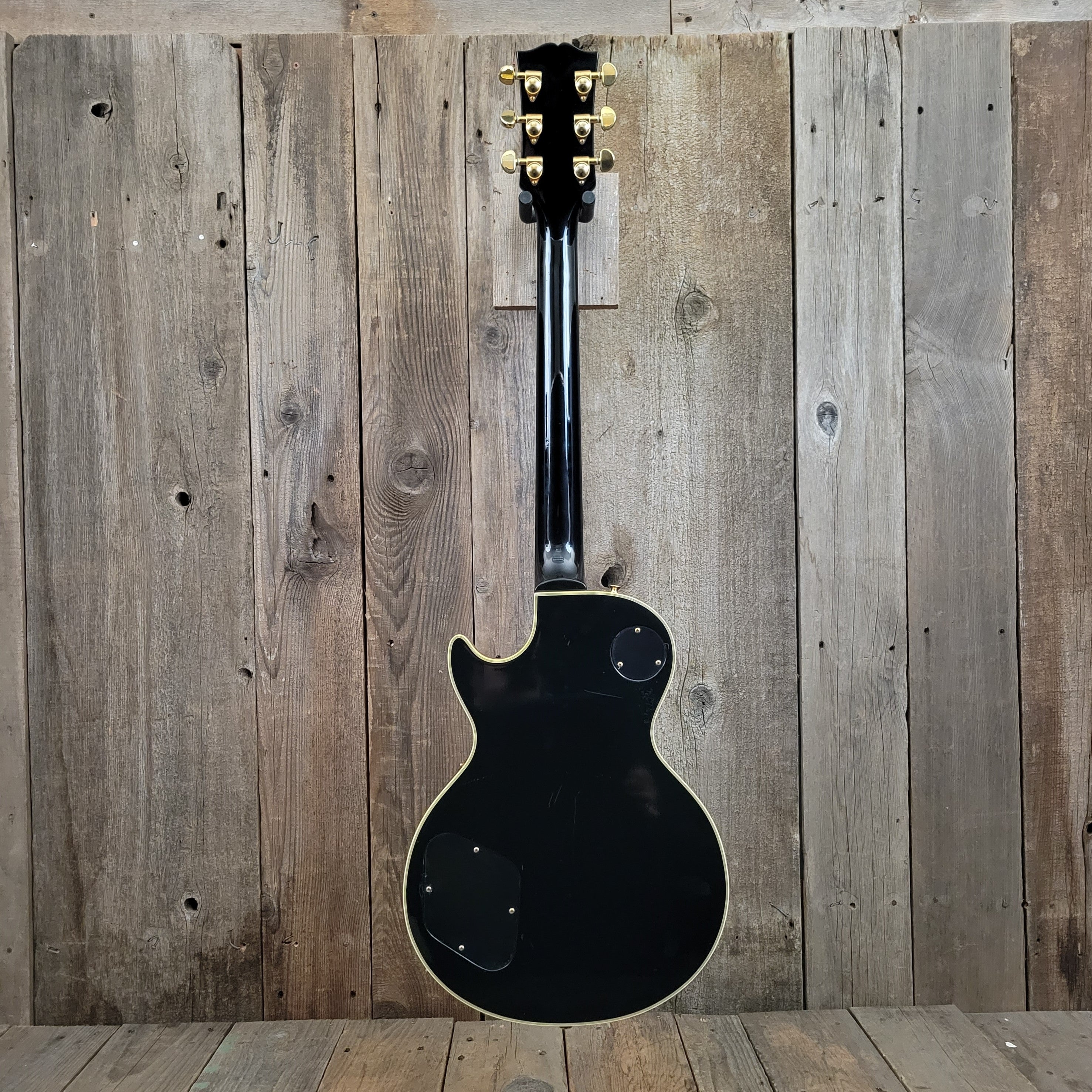 SOLD - Burny RLC 60 Les Paul Custom Black Beauty Split