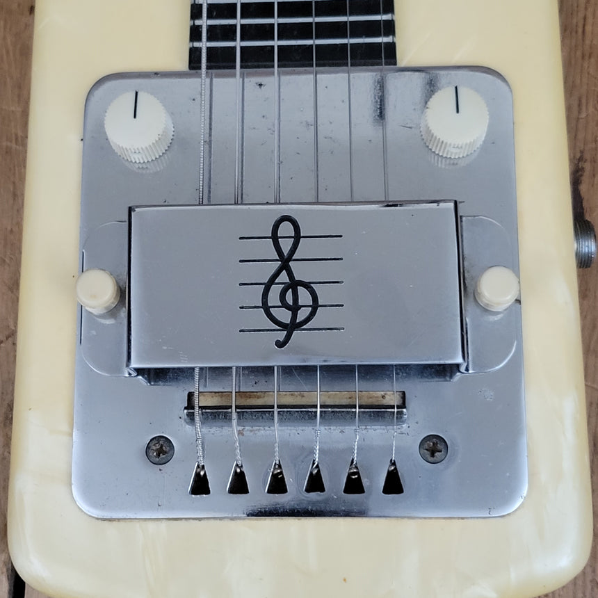SOLD - Oahu (By Valco) "Symphony in White" Mother of Pearl Lap Steel - 1954