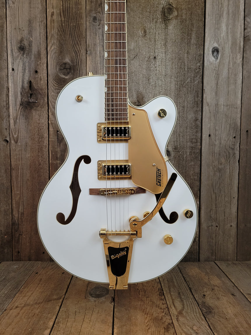 sold - Gretsch G5420TG Electromatic Hollowbody with Bigsby Snow Crest White - 2016