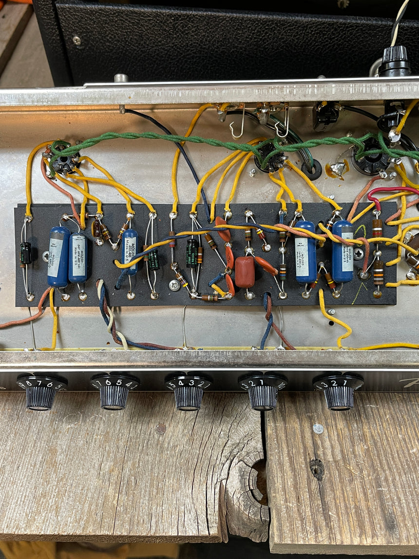 SOLD - Fender Princeton Amp Pre CBS Black Panel AA964 1965