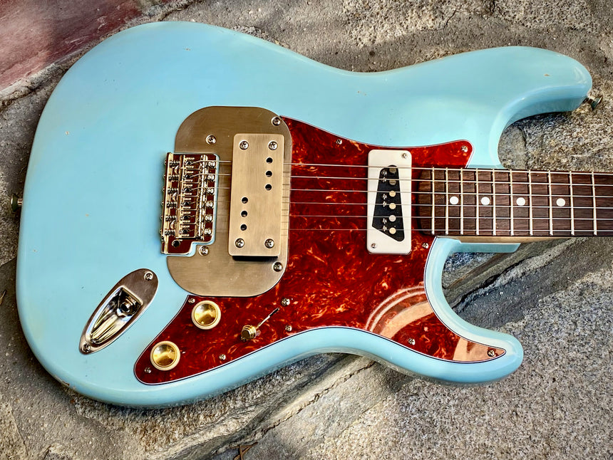SOLD - Waterslide S-Style Coodercaster Sonic Blue 2020