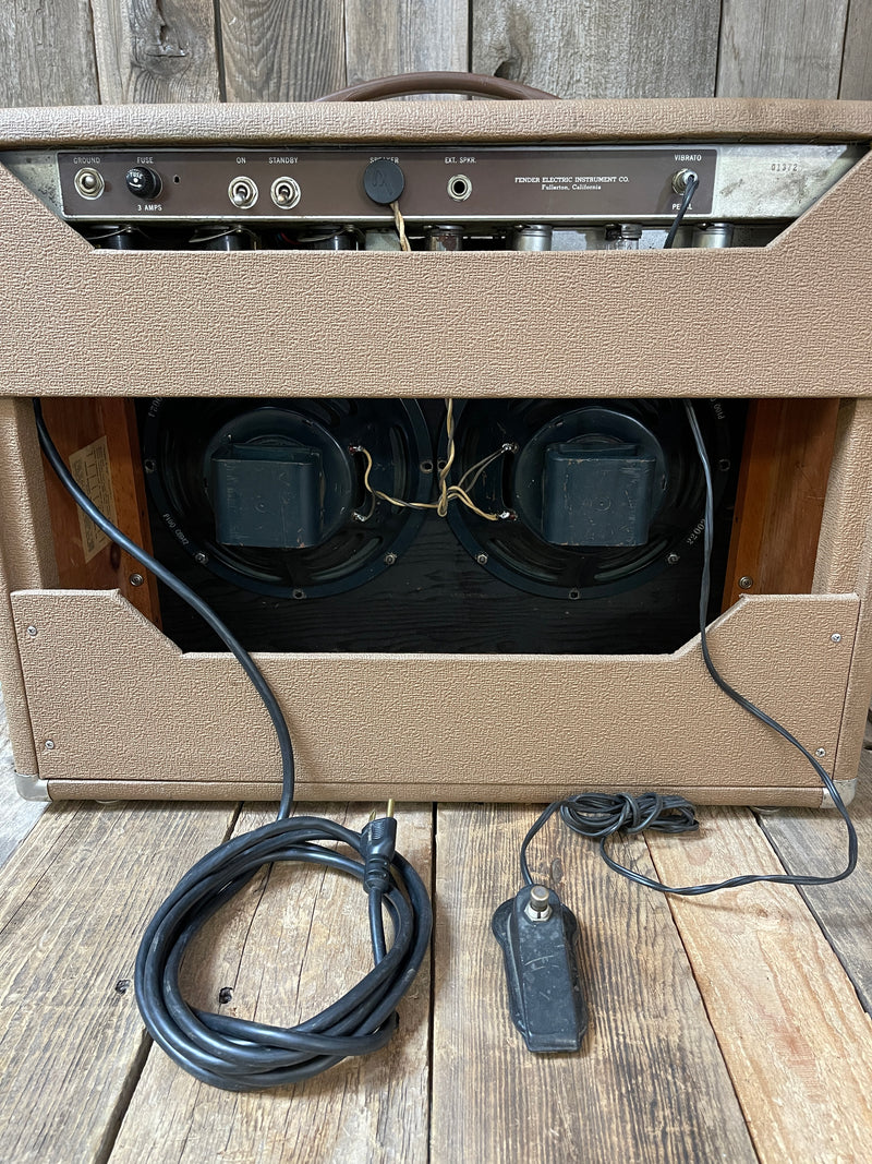 SOLD - Fender Super Amp 1961 Pre CBS Brown Tolex Oxblood Grille