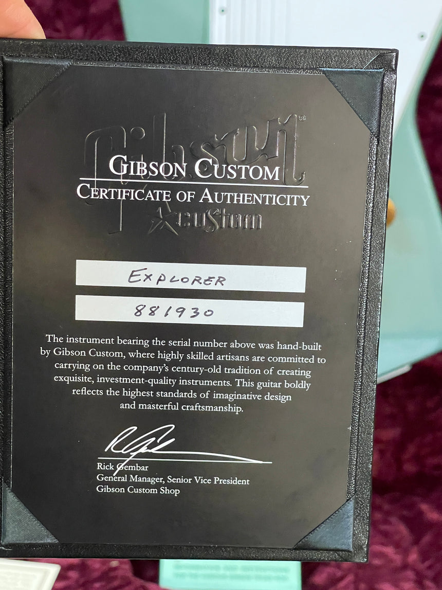 SOLD - Gibson Custom Shop Explorer Pelham Blue Special Order One-Off '58 Reissue spec 2008
