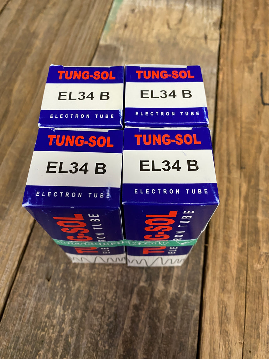 Tung Sol EL34B Matched Quad Guitar Amp Power Tubes NEW