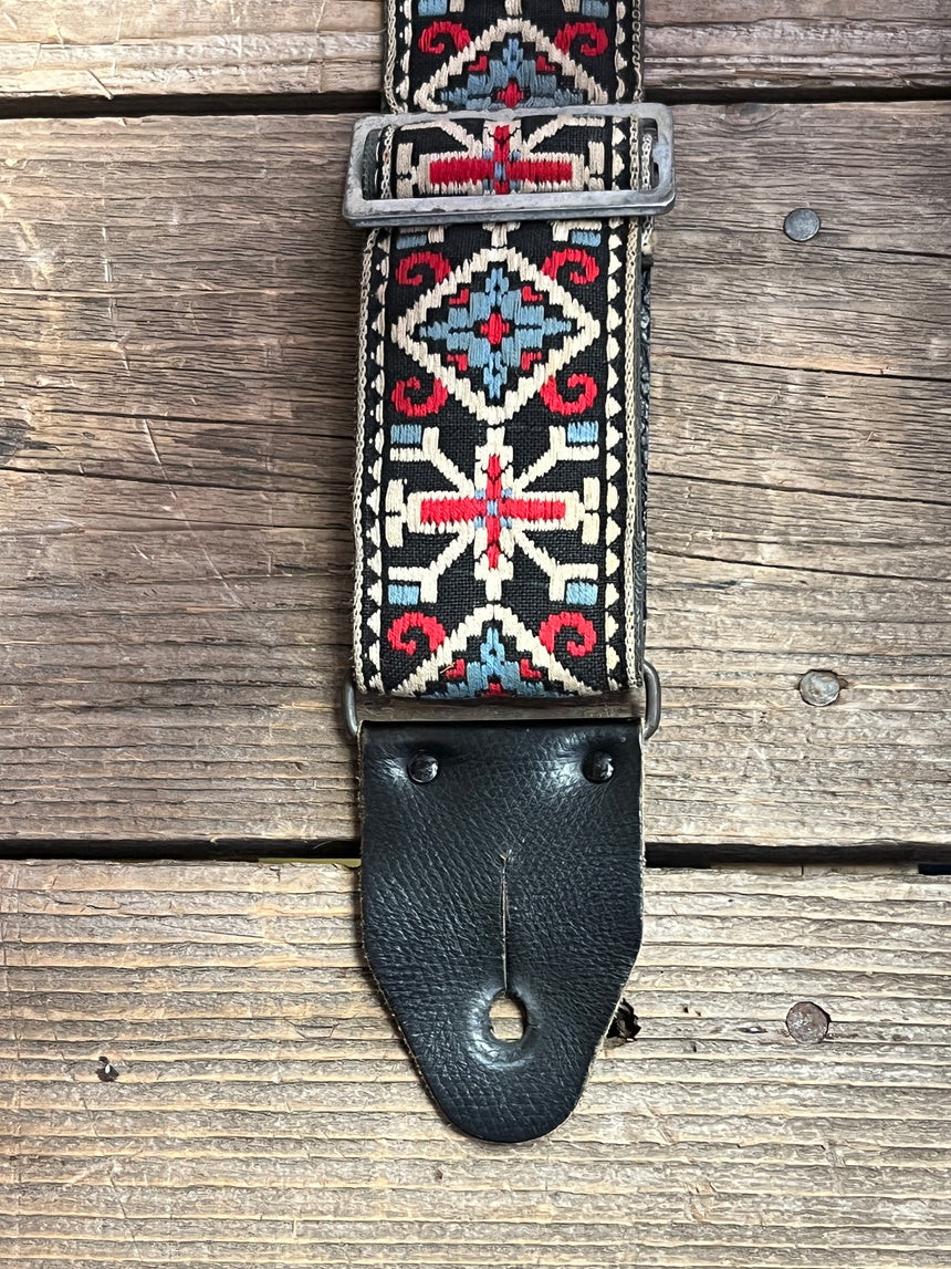 SOLD - Cordova vintage guitar strap Ace or Bobby Lee style woven