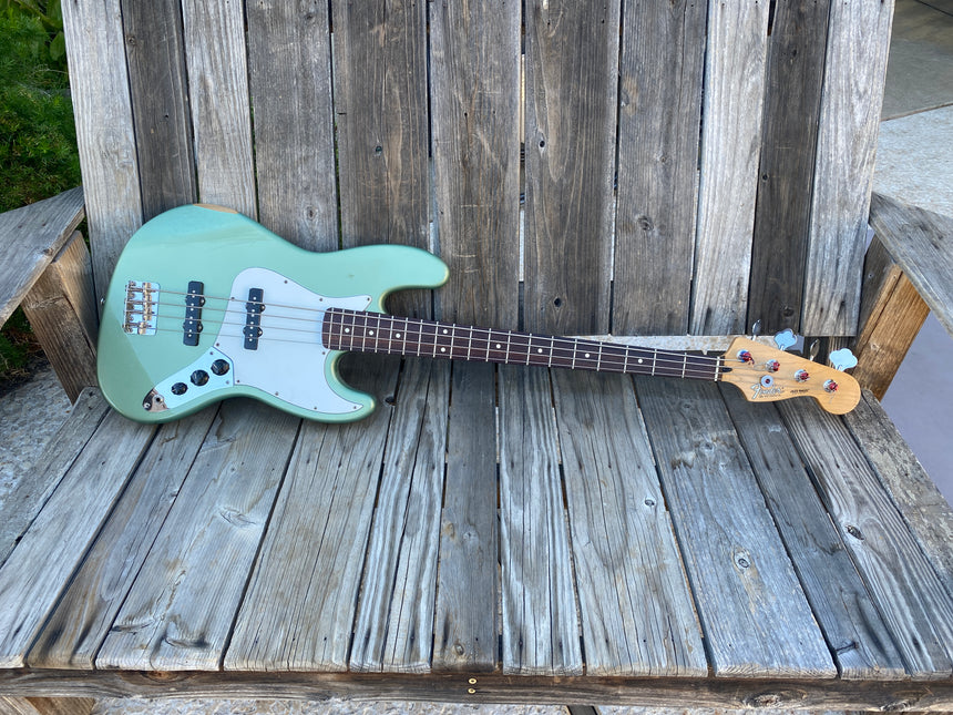 SOLD - Fender Jazz Bass Sage Green Made in Mexico MIM 2002