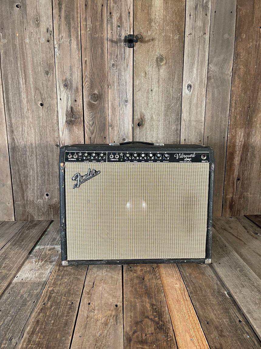 SOLD - Fender Vibroverb Blackpanel clone with vintage parts