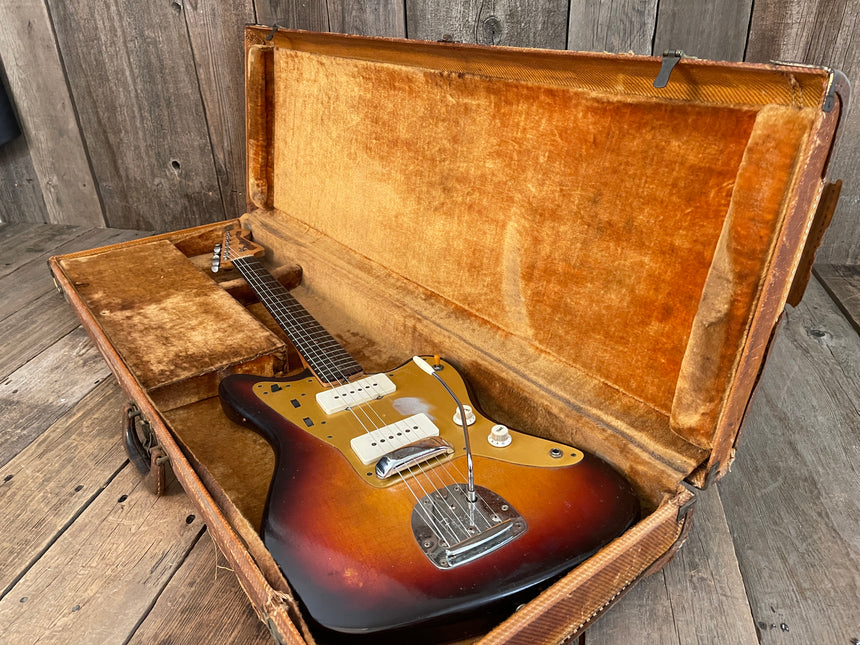 SOLD - Fender Jazzmaster 1958 First Year Slab Board Gold Guard