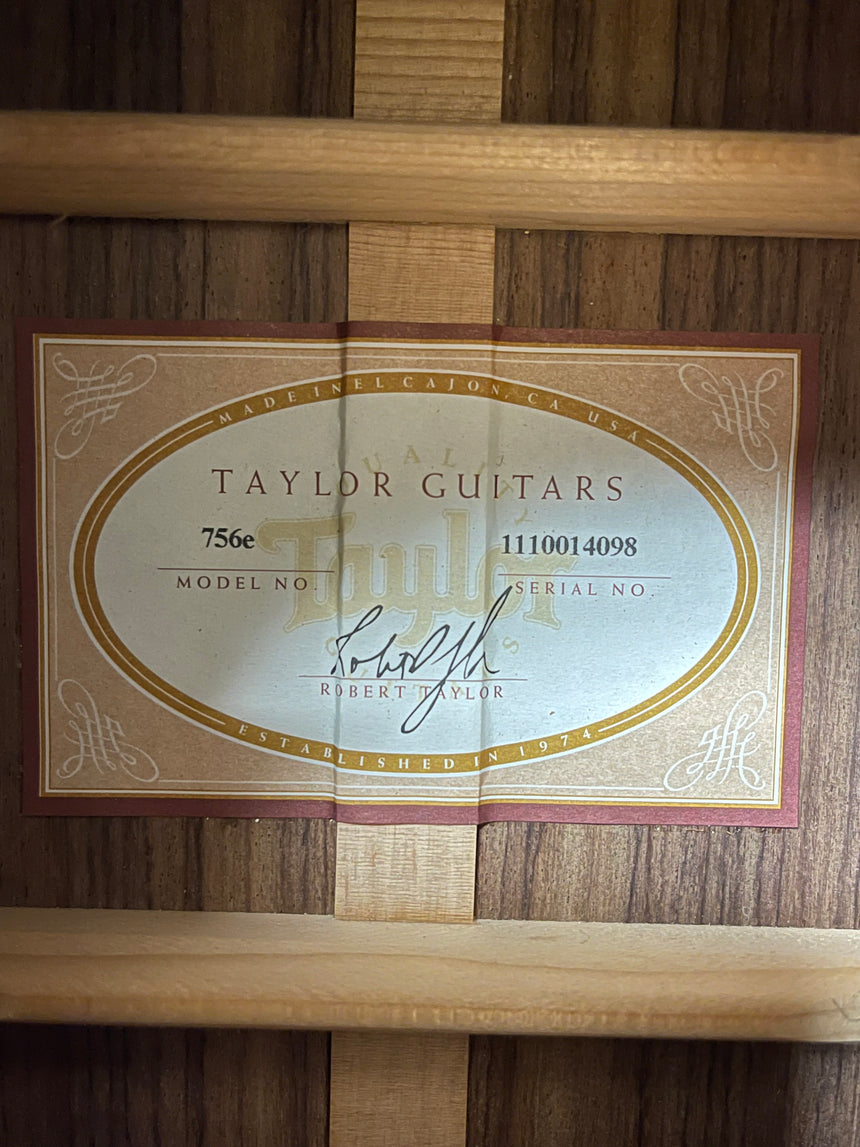 SOLD - Taylor 756e 12 string 2014 Near Mint