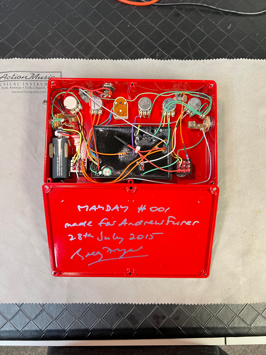 SOLD - Fryer Guitars Mayday Overdrive Distortion Pedal Hand Numbered #1 Brian May