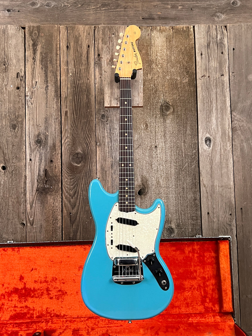 SOLD - Fender Mustang 1964 (pre CBS) Daphne Blue Clay Dots