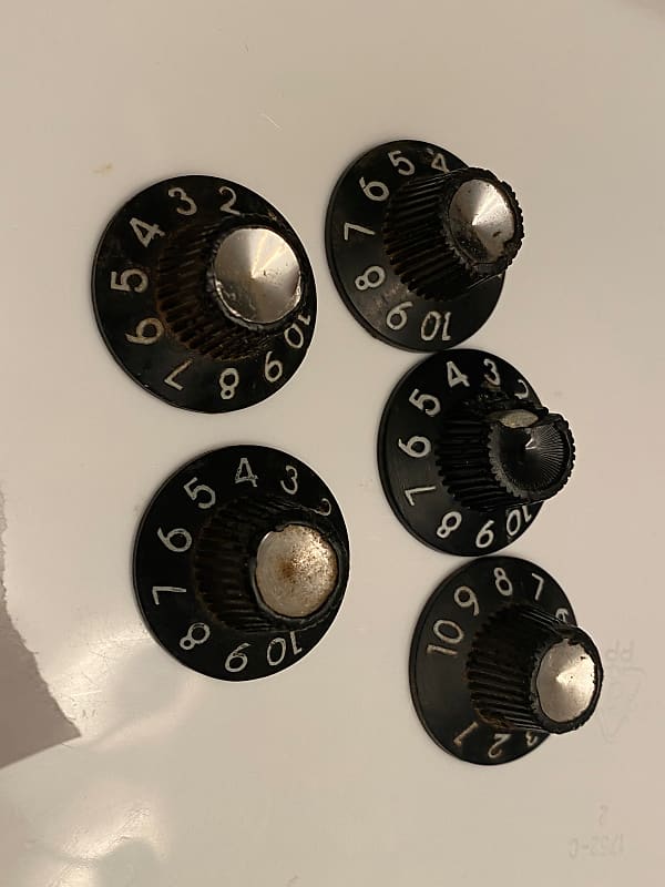 SOLD - Fender amp knobs, 1966, 1967, 1968, 1969,  "Snowman 8"