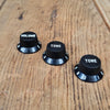 Fender Black Strat Knobs - Reproduction - Mahar's Vintage Guitars