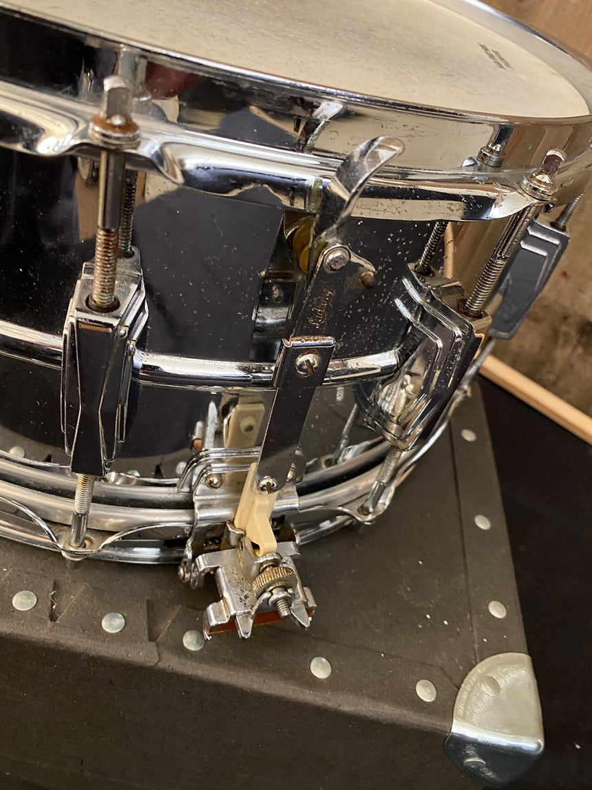 SOLD - Ludwig Super Sensitive 6.5” x 14” snare drum with case 1964 Chrome Keystone