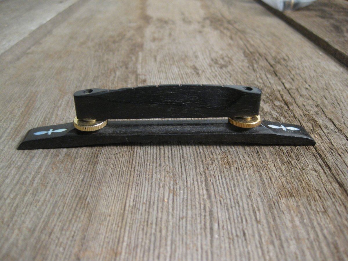 Gibson Ebony Floating Bridge Saddle "Dove" Pearl Inlay Byrdland Super 400 L - 5CES - Mahar's Vintage Guitars