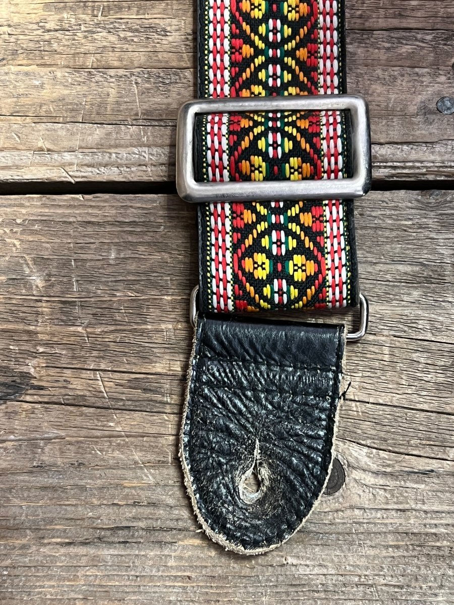 Guitar strap woven Ace or Bobby Lee style 1960s - Mahar's Vintage Guitars