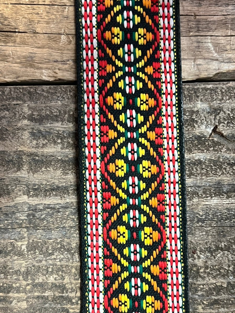 Guitar strap woven Ace or Bobby Lee style 1960s - Mahar's Vintage Guitars