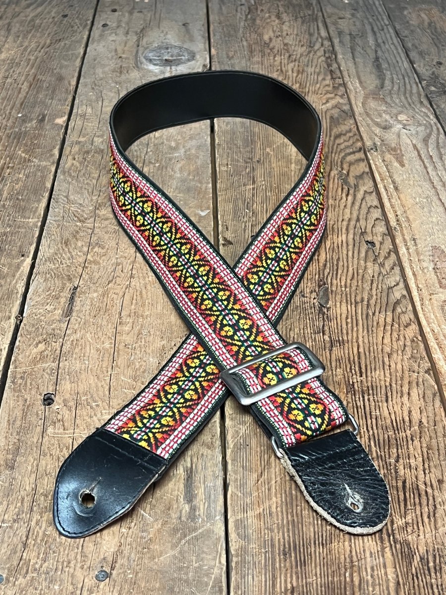 Guitar strap woven Ace or Bobby Lee style 1960s - Mahar's Vintage Guitars