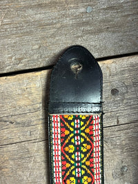 Guitar strap woven Ace or Bobby Lee style 1960s - Mahar's Vintage Guitars