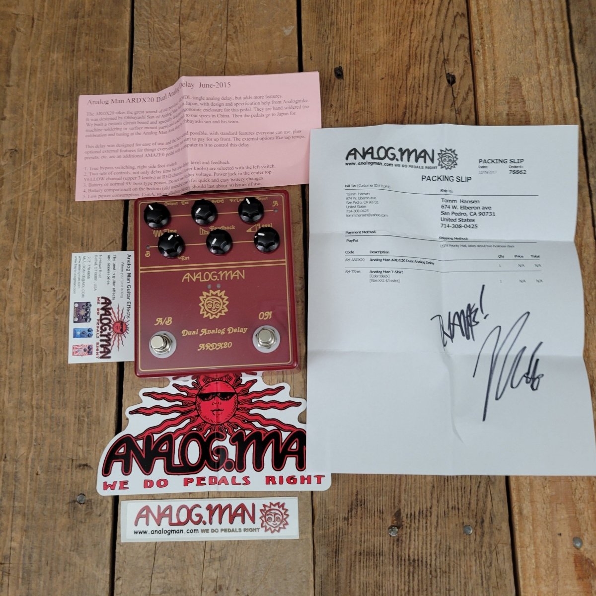 Sold - Analogman ARDX20 Dual Analog Delay - Mahar's Vintage Guitars