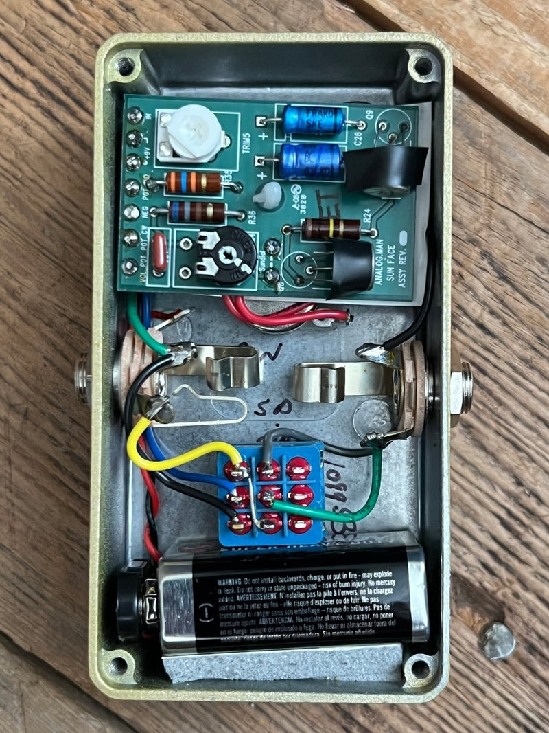 SOLD - Analogman Sun Face 2N Germanium Fuzz Guitar Effects Pedal - Mahar's Vintage Guitars