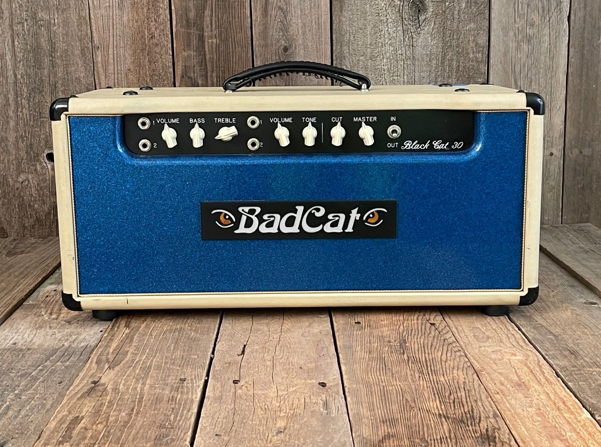 SOLD - Bad Cat Black Cat 30 HD 2005 30 Watt Sampson Era Head - Mahar's Vintage Guitars