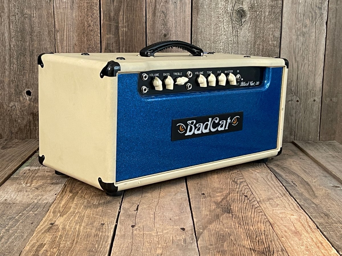 SOLD - Bad Cat Black Cat 30 HD 2005 30 Watt Sampson Era Head - Mahar's Vintage Guitars