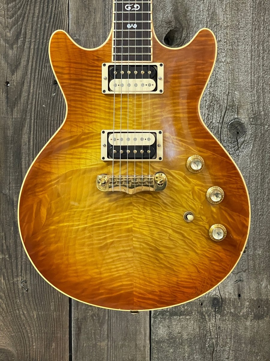 SOLD - Branzell Custom Double Cut Solid Body Electric Guitar 1980 - Mahar's Vintage Guitars