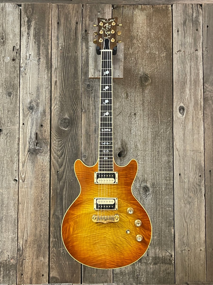 SOLD - Branzell Custom Double Cut Solid Body Electric Guitar 1980 - Mahar's Vintage Guitars