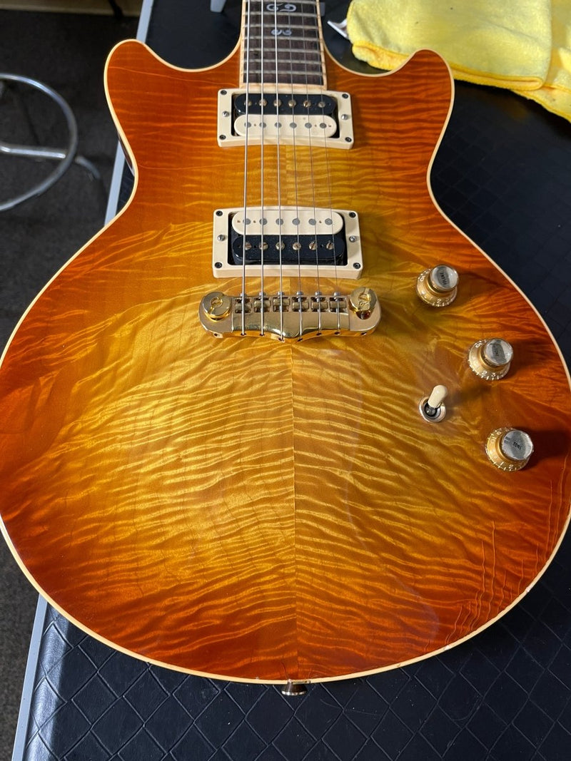 SOLD - Branzell Custom Double Cut Solid Body Electric Guitar 1980 - Mahar's Vintage Guitars