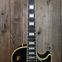 SOLD - Burny RLC 60 Les Paul Custom Black Beauty Split Diamond 1980s - Mahar's Vintage Guitars