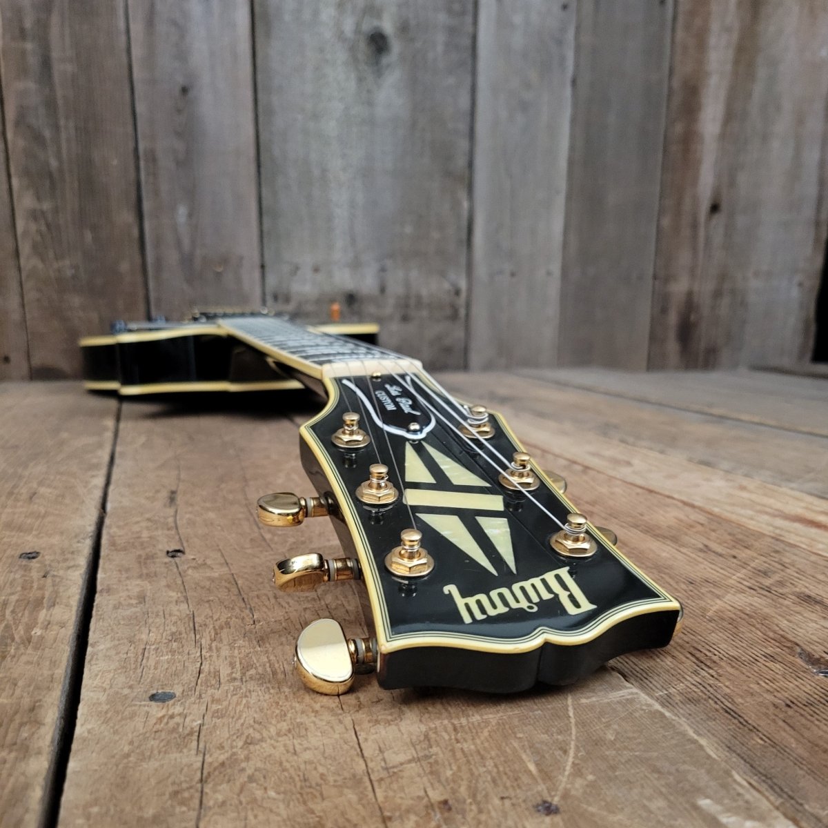 ギター Burny LesPaul Custom RLC-80S masao SOLD - Burny RLC 60 Les Paul Custom Black Beauty Split